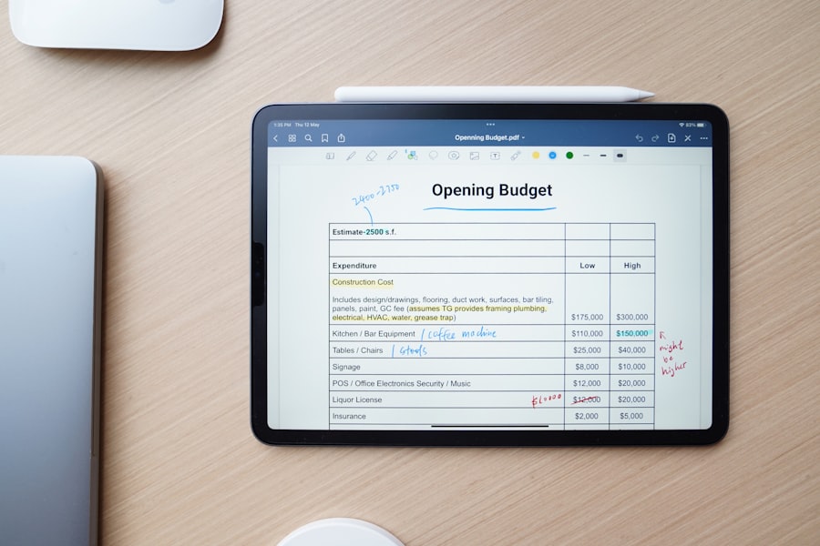 Photo household budget template